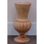 Circular mahogany fluted floor vase/planter,