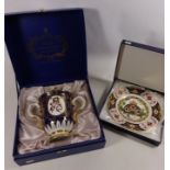Royal Crown Derby 90s limited edition Christmas plate and a large limited edition 94/100