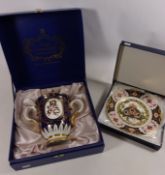 Royal Crown Derby 90s limited edition Christmas plate and a large limited edition 94/100
