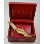 Gentleman's Omega Constellation automatic chronometer gold bracelet wristwatch 1967 hallmarked 18ct