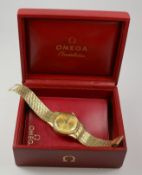 Gentleman's Omega Constellation automatic chronometer gold bracelet wristwatch 1967 hallmarked 18ct