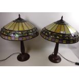Pair of Tiffany style table lamps,