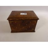 Early 20th Century leather and gilt jewellery case H12cm Condition Report <a