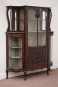 Late Victorian Empire mahogany display cabinet,