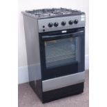 Gas cooker with oven and four ring hob,