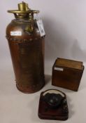 Vintage Waterloo fire extinguisher and a Thomson alternating ammeter Condition Report
