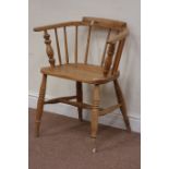 19th century elm seat comb back elbow chair Condition Report <a href='//www.