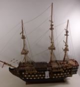 Model wooden ship of 'The Victory' H79cm Condition Report <a href='//www.