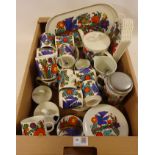 Villeroy & Boch 'Acapulco' Tea and coffeeware, six place settings including a serving tray, Tankard,
