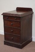 Victorian mahogany pedestal chest fitted with four drawers, W58cm, H93cm,