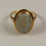 Large opal set gold ring stamped 9ct Condition Report <a href='//www.