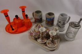 Continental Porcelain Dressing Table set,