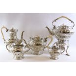 Silver five piece tea and coffee service by Goldsmiths & Silversmiths Company 12 Regent Street
