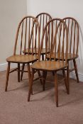 Set four ercol type stick and hoop back dining chairs Condition Report <a