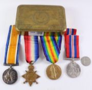 Group of three WWI medals awarded to 12-1149 Pte W Cooper East Yorkshire Regiment,