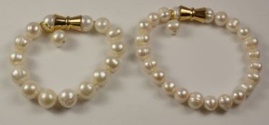 Two South Sea pearl bracelets Condition Report <a href='//www.davidduggleby.