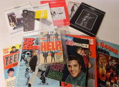 Five catalogue's from previous Rock and Pop auctions and 'The Beatles Help!' paperback book with 5