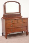 Early 20th century mahogany dressing chest fitted with two short and two long drawers,