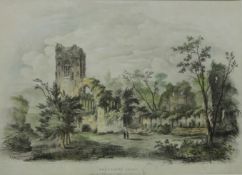 'Fountains Abbey', colour lithograph pub.