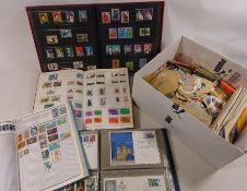 Collection of stamps in albums & loose in two boxes Condition Report <a