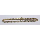 Emerald and diamond tennis bracelet hallmarked 9ct Condition Report <a