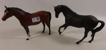 Beswick 'Black Beauty' no. 2466 and 'Arab Bahram' no.