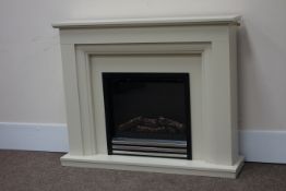Elgin and Hall 'Amorina' Almond stone finish fuel effect electric fire (cost new £599 December