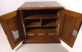 Edwardian oak smokers cabinet H37cm Condition Report <a href='//www.