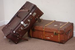 Two 20th century leather travelling trunks Condition Report <a href='//www.