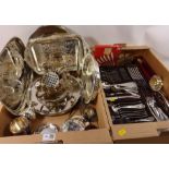 Silver plated cutlery set by KB Bausil decorated with animal motifs, other cutlery,