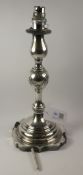 Silver Sabbath candlestick by Morris Salkind London 1927 27cm(converted to electric)
