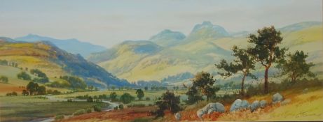 Langdale, watercolour signed G Trevor 20.