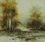 Woodland Scene, watercolour signed Van Hagan 26.5cm 29.