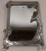 Art Nouveau style table mirror, H37cm Condition Report <a href='//www.