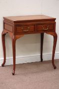 Chinese rosewood two drawer side table, W96cm, H76cm,