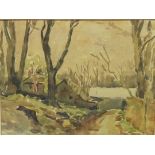 'St Paul's Retreat Ilkley', watercolour signed by Edmund Tomalin,