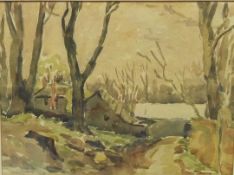 'St Paul's Retreat Ilkley', watercolour signed by Edmund Tomalin,