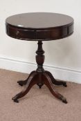 Reproduction mahogany drum table, D50cm, H58cm Condition Report <a href='//www.
