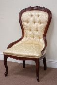 Victorian style mahogany finish upholstered nursing chair Condition Report <a