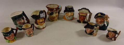 Four small Royal Doulton character jugs, 'North American Indian', 'Aramis',