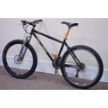 On-One mountain bike, Fox front suspension forks, Shimano crank, front and rear derailleurs,