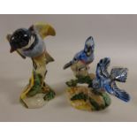 Beswick group of birds 'American Blue Jay' no. 925 and 'Chickadee' no.