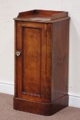 Victorian walnut bedside cabinet, W38cm, H82cm,