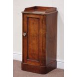 Victorian walnut bedside cabinet, W38cm, H82cm,