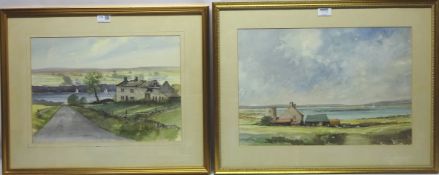 'Solway Firth' and 'West End', pair watercolours signed by B Broadbank titled verso 33.