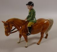 Beswick Boy on Palomino pony no. 1500, H14.5cm Condition Report <a href='//www.