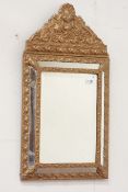 Gilt pier glass mirror with cushion frame,