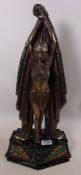 Large figure of 'Cleopatra' on plinth H54cm Condition Report <a href='//www.