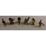 Six Beswick birds, 'Chaffinch', 'Stonechat', 'Greenfinch',