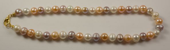 Pastel pearl necklace Condition Report <a href='//www.davidduggleby.